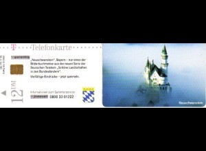 Telefonkarte PD 17 98 Schloss Neuschwanstein Bayern, DD 1812