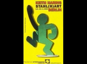 Telefonkarte PD 13 00 Keith Haring Stahl(h)art, DD 3008