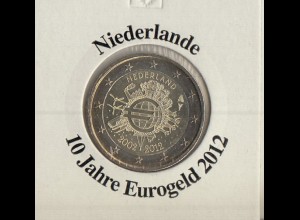 Niederlande 2012 10 Jahre Eurobargeld