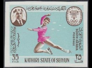 Aden Kathiri State Mi.Nr. 136B Olympia 1968 Grenoble, Eiskunstlauf (35)
