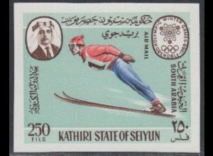 Aden Kathiri State Mi.Nr. 140B Olympia 1968 Grenoble, Skispringen (250)
