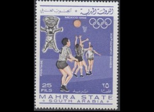 Aden Mahra State Mi.Nr. 26A Olympia 1968 Mexiko, Basketball, gez. (25)