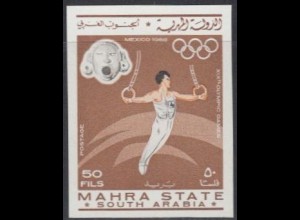 Aden Mahra State Mi.Nr. 27B Olympia 1968 Mexiko, Ringeturnen, ungez. (50)