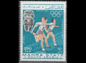 Aden Mahra State Mi.Nr. 28A Olympia 1968 Mexiko, Laufen, gez. (250)