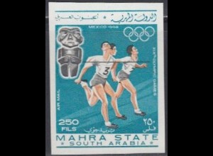 Aden Mahra State Mi.Nr. 28B Olympia 1968 Mexiko, Laufen, ungez. (250)