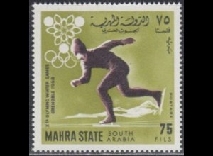 Aden Mahra State Mi.Nr. 43A Olympia 1968 Grenoble, Eisschnelllauf, gez. (75)