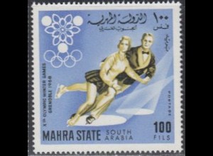 Aden Mahra State Mi.Nr. 44A Olympia 1968 Grenoble, Eistanz, gez. (100)