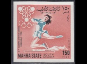 Aden Mahra State Mi.Nr. 45B Olympia 1968 Grenoble, Eiskunstlauf, ungez. (150)