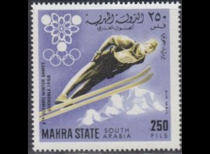 Aden Mahra State Mi.Nr. 46A Olympia 1968 Grenoble, Skispringen, gez. (250)