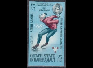 Aden Qu'aiti State Mi.Nr. 127B Olympia 1968 Grenoble, Eisschnelllauf (25)