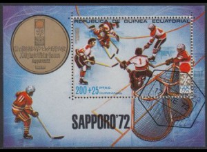 Äquatorialguinea Mi.Nr. Block 3 Olympia 1972 Sapporo, Eishockey 
