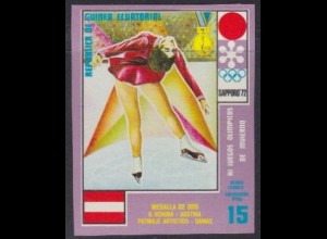 Äquatorialguinea Mi.Nr. A71 Olympia Sapporo, Medaillengew. Eiskunstlauf (15)