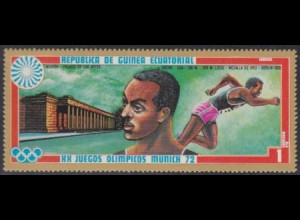 Äquatorialguinea Mi.Nr. 81 Olympia 1972, J.Owens, Gew. Berlin 1936 (1)