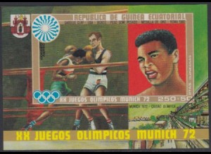 Äquatorialguinea Mi.Nr. Block 14 Olympia 1972 München, Cassius Clay, Gold Rom 60