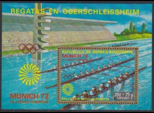 Äquatorialguinea Mi.Nr. Block 15 Olympia 1972 München, Rudern 