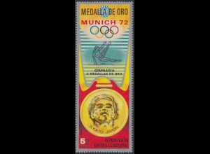 Äquatorialguinea Mi.Nr. 166 Olympia 1972, Goldmedaille Turnen Kato (5)