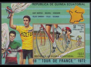 Äquatorialguinea Mi.Nr. Block 73 Tour de France 1972, Sieger Eddy Merckx 