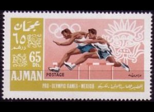 Ajman Mi.Nr.190A Olympia 68, Hürdenläufer (65 Dh)