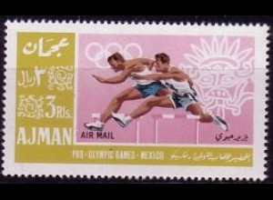 Ajman Mi.Nr.195A Olympia 68, Hürdenläufer (3 R)