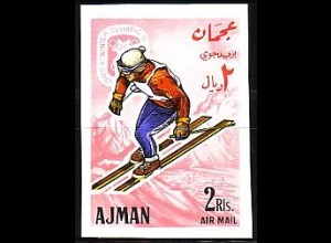 Ajman Mi.Nr.205B Olympia 68, Skiabfahrtsläufer (2 R)