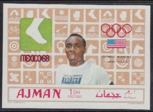 Ajman Mi.Nr. 448B Olympia 68, Läufer, Sieger J.Hines, USA (1 Dh)