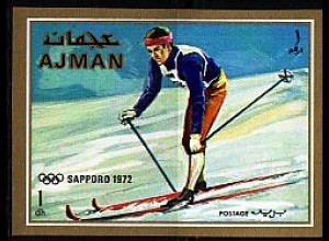 Ajman Mi.Nr.662B Olympia 72, Skilangläufer (1 Dh)