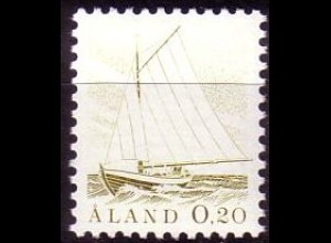 Aland Mi.Nr. 1 Freimarke, Fischerboot (0.20M)