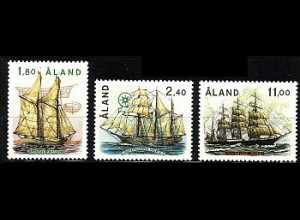 Aland Mi.Nr. 28-30 Segelschiffe (3 Werte)