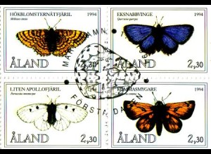 Aland Mi.Nr. 82-85 Schmetterlinge (4 Werte)