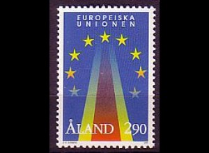 Aland Mi.Nr. 99 Beitritt Aland zur EU, Aland- Flagge u. Europasterne (2.90M)