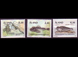 Aland Mi.Nr. 124-126 Reliktformen der Eiszeit (3 Werte)