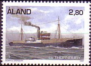 Aland Mi.Nr. 131 Dampfschiffe, Thornbury (1903) (2.80M)