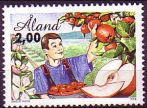Aland Mi.Nr. 134 Landwirtschaft, Apfelernte (2.00M)