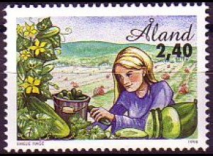 Aland Mi.Nr. 135 Landwirtschaft, Gurkenernte (2.40M)