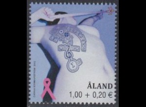 Aland Mi.Nr. 367 Kampf gegen den Brustkrebs, Amazone (1,00+0,20)