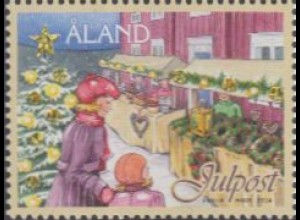 Aland Mi.Nr. 399 Weihnachten, Weihnachstmarkt, mit Holgrammfolie (-)