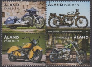 Aland MiNr. Zdr.456-59 Motorräder (Viererblock)