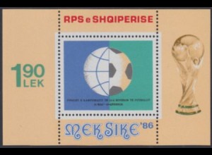 Albanien Mi.Nr. Block 88 Fußball-WM 1986 Mexiko