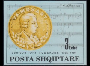 Albanien Mi.Nr. Block 94 200.Todestag Wolfgang Amadeus Mozart