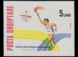 Albanien Mi.Nr. Block 96 Olympia 1992 Barcelona, Fackellauf
