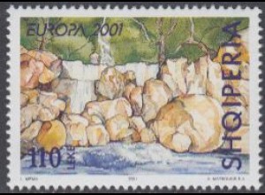 Albanien Mi.Nr. 2810 Europa 01, Lebensspender Wasser, Wasserfall (110)