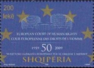 Albanien Mi.Nr. 3298 50J.Europ.Gerichtshof f.Menschenrechte (200)