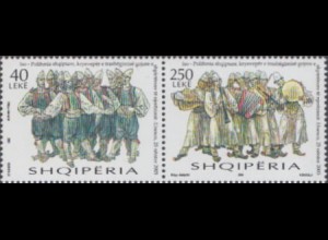 Albanien Mi.Nr. Zdr.3307-08 Meisterwerke des Erbes der Menschheit (waager.Paar)