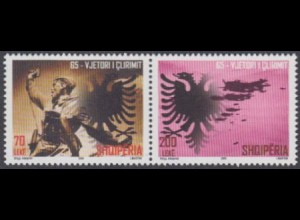 Albanien Mi.Nr. Zdr.3309-10 65.Jahrestag der Befreiung (waager.Paar)