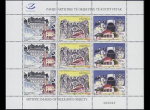 Albanien Mi.Nr. Klbg.3313-15 Sakralbauten (mit 3 Dreierstreifen 3313-15)