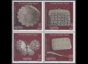 Albanien Mi.Nr. Zdr.3351-54 Silberschmiedekunst (Viererblock)