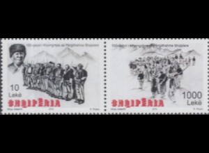 Albanien Mi.Nr. Zdr.3398-99 Aufstand gegen osmanische Herrschaft (waager.Paar)