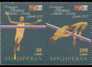 Albanien Mi.Nr. Zdr.3423-24 Leichtathletik-WM, Laufen, Hochsprung (waager.Paar)