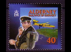 Alderney Mi.Nr. 202 C Flugzeug (gez. 13 1/2:12 3/4) (40)
