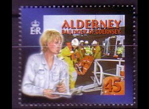 Alderney Mi.Nr. 203 A Patient an Bord bringen (gez. 14 1/4:14 1/2) (45)